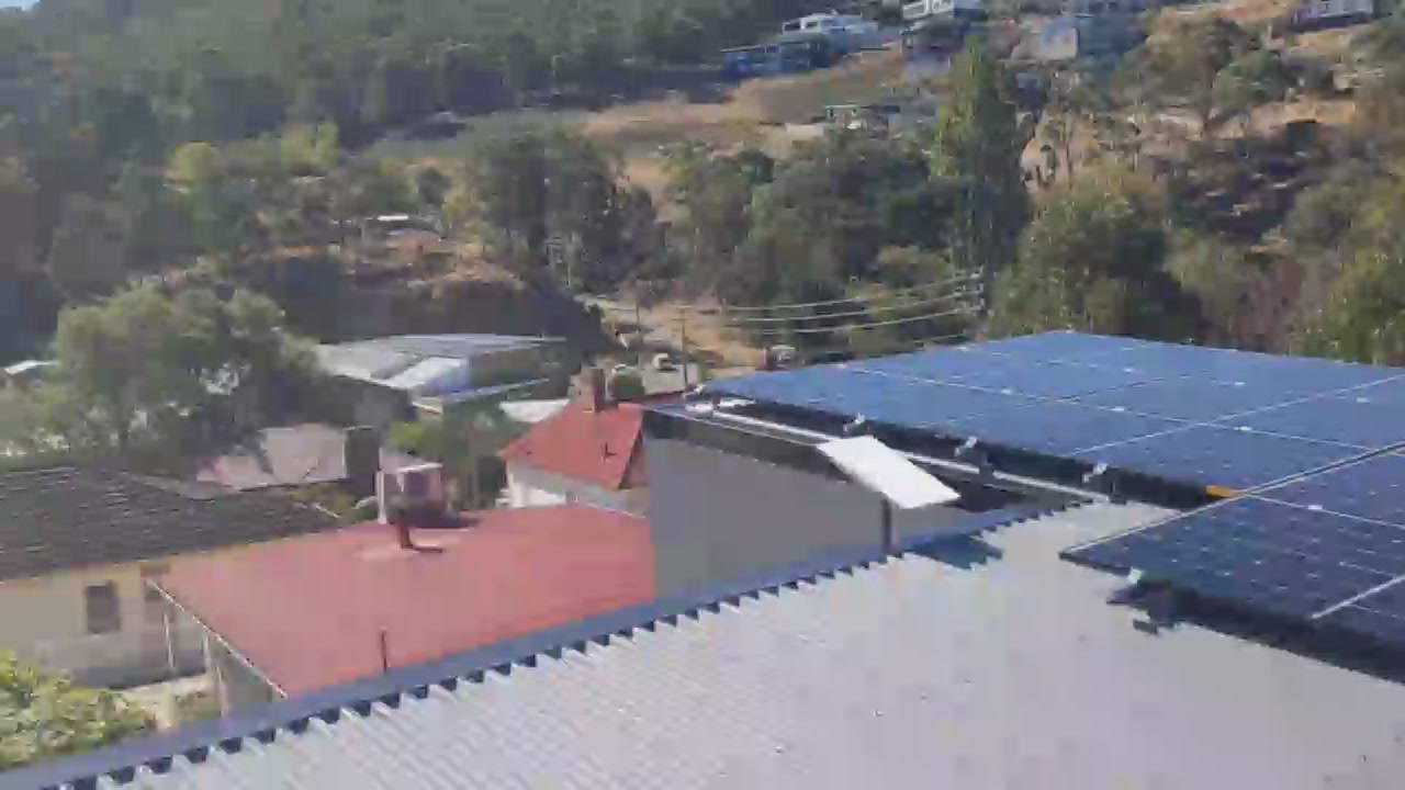Aerial view of a REST Energy home solar install