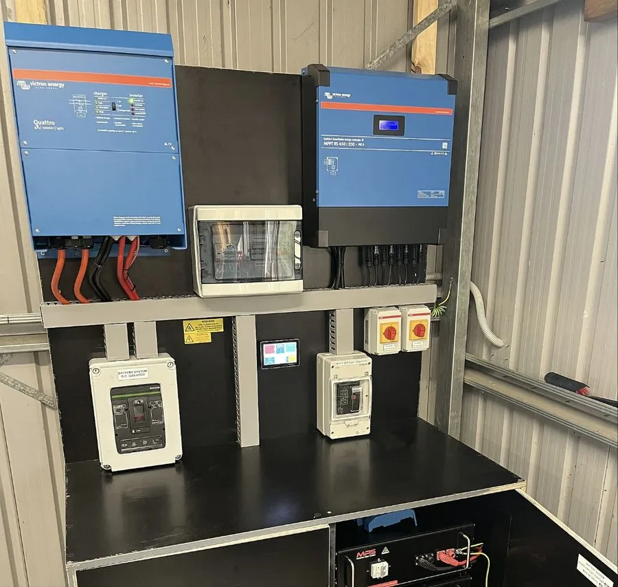 Off-grid power system installed by REST Energy