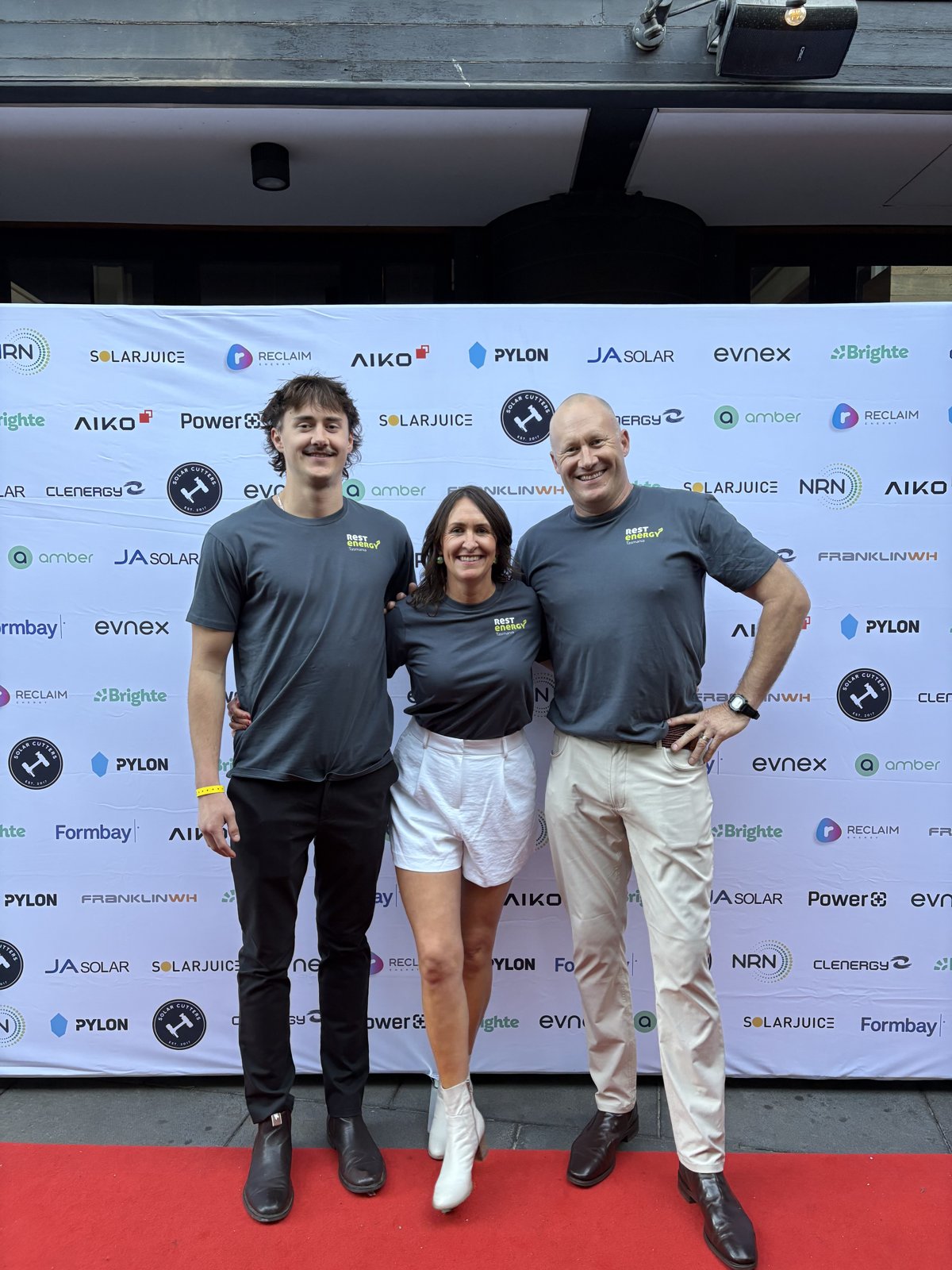 The REST Energy team at a solar industry event